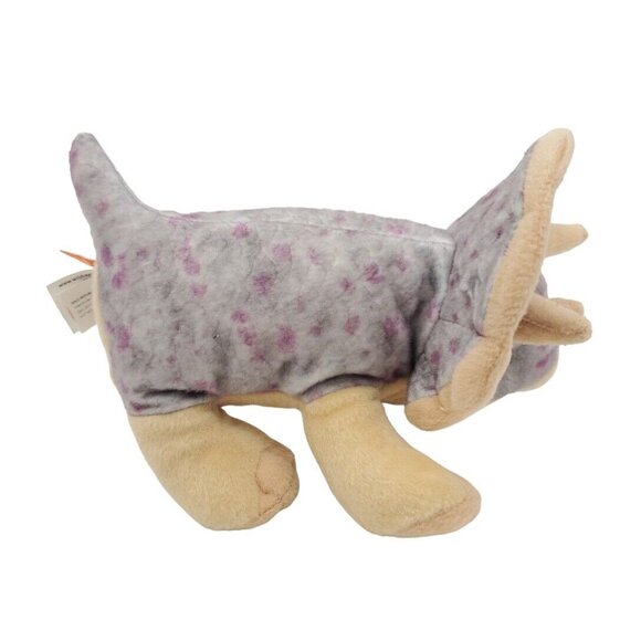 Wild Republic Triceratops Dinosaur Stuffed Animal Plush Soft Toy 7" Gray Tan - Picture 5 of 6